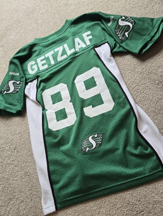 Reebok Other - Reebok CFL Saskatchewan 89 GETZLAF Football Jersey Unisex Size Small